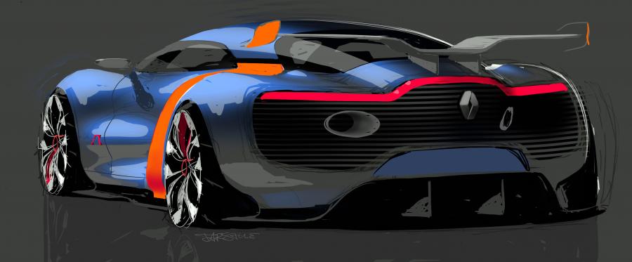 Эскиз Renault Alpine A110-50 Concept 2012 года  (фото 66 из 105)